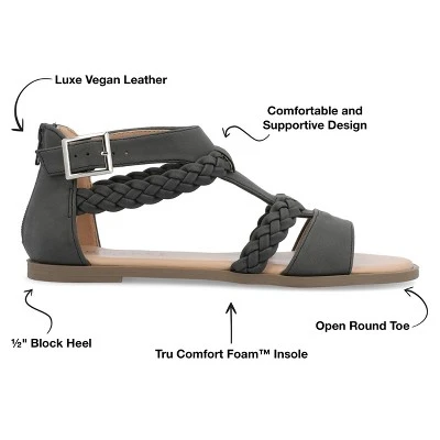 Journee Collection Womens Florence Tru Comfort Foam Gladiator Flat Sandals 9 Journee Collection Womens Florence Tru Comfort Foam Gladiator Flat Sandals - Image 7