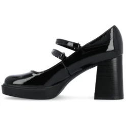 Journee Collection Womens Shasta Tru Comfort Foam Mid Heel Square Toe Pumps