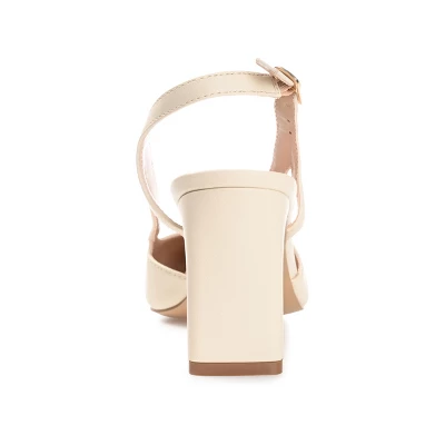Journee Collection Womens Reignn Sling Back Mid Block Heel Almond Toe Pumps 4 Journee Collection Womens Reignn Sling Back Mid Block Heel Almond Toe Pumps - Image 2
