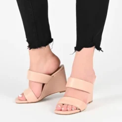 Journee Collection Womens Kailee Tru Comfort Foam Slip On Open Square Toe Wedge Sandals -Journee Collection GUEST 701b2994 15e9 4873 b16a e92558e91686