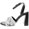 Journee Collection Womens Dua Tru Comfort Foam Pearl Accents Block Heel Sandals Black 6.5