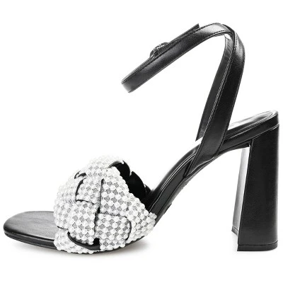 Journee Collection Womens Dua Tru Comfort Foam Pearl Accents Block Heel Sandals Black 6.5 3 Journee Collection Womens Dua Tru Comfort Foam Pearl Accents Block Heel Sandals Black 6.5