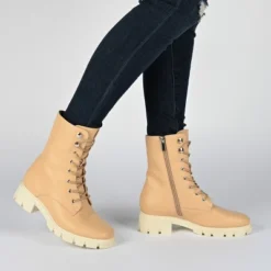 Journee Collection Womens Madelynn Tru Comfort Foam Lace Up Block Heel Booties -Journee Collection GUEST 71dedabb 849f 4230 9a4b d8b0b6532d1e