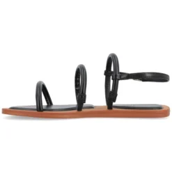 Journee Collection Womens Karrio Tru Comfort Foam Buckle Sling Back Flat Sandals