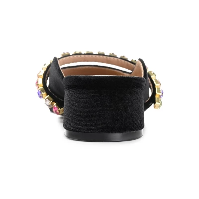 Journee Collection Womens Jewel Mules Pointed Toe Slip On Flats 4 Journee Collection Womens Jewel Mules Pointed Toe Slip On Flats - Image 2