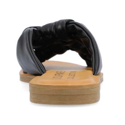 Journee Collection Womens Kianna Tru Comfort Foam Slide Puffy Flat Sandal 4 Journee Collection Womens Kianna Tru Comfort Foam Slide Puffy Flat Sandal - Image 2