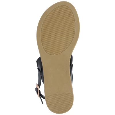 Journee Collection Womens Lavine Multi Strap Flat Sandals 6 Journee Collection Womens Lavine Multi Strap Flat Sandals - Image 4