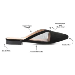 Journee Collection Womens Reeo Slip On Pointed Toe Mules Flats -Journee Collection GUEST 755b4652 6e80 4ce8 b2da a64e368b6771