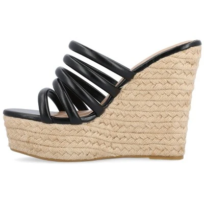 Journee Collection Womens Cynthie Tru Comfort Foam Slip On Espadrille Wedge Sandals 3 Journee Collection Womens Cynthie Tru Comfort Foam Slip On Espadrille Wedge Sandals