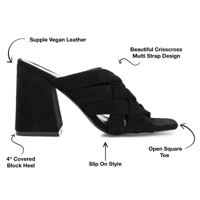 Journee Collection Womens Dorisa Open Square Toe Block Heel Sandals 9 Journee Collection Womens Dorisa Open Square Toe Block Heel Sandals - Image 7