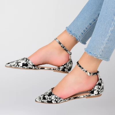 Journee Collection Womens Reba Buckle Pointed Toe Ballet Flats 10 Journee Collection Womens Reba Buckle Pointed Toe Ballet Flats - Image 8