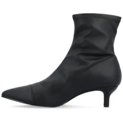 Journee Collection Womens Jadde Tru Comfort Foam Pull On Kitten Heel Bootie