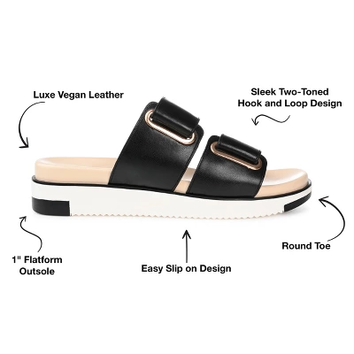 Journee Collection Womens Ashanti Slip On Slide Multi Strap Sandals 9 Journee Collection Womens Ashanti Slip On Slide Multi Strap Sandals - Image 7