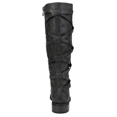Journee Collection Womens Carly Stacked Heel Riding Boots 4 Journee Collection Womens Carly Stacked Heel Riding Boots - Image 2