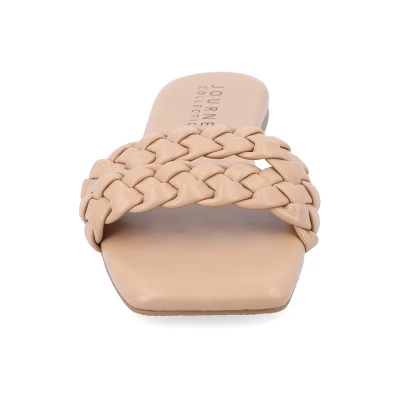 Journee Collection Womens Sawyerr Tru Comfort Foam Dual Braided Band Slide Sandals 7 Journee Collection Womens Sawyerr Tru Comfort Foam Dual Braided Band Slide Sandals - Image 5