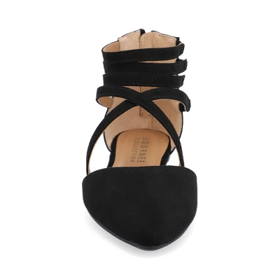 Journee Collection Womens Marlee Tru Comfort Foam Back Heel Zip Pointed Toe Cage Flats 7 Journee Collection Womens Marlee Tru Comfort Foam Back Heel Zip Pointed Toe Cage Flats - Image 5