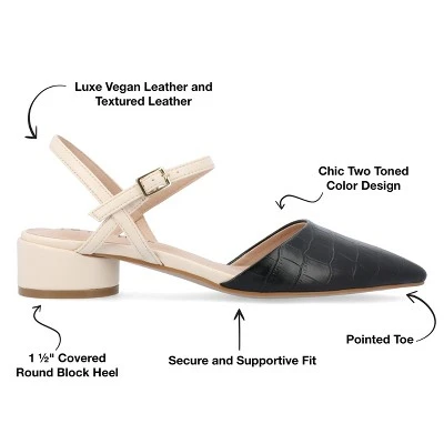 Journee Collection Womens Brynn Croco Vegan Leather Pointed Toe Flats 9 Journee Collection Womens Brynn Croco Vegan Leather Pointed Toe Flats - Image 7