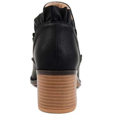 Journee Collection Womens Lennie Tru Comfort Foam Slip On Stacked Heel Booties 4 Journee Collection Womens Lennie Tru Comfort Foam Slip On Stacked Heel Booties - Image 2