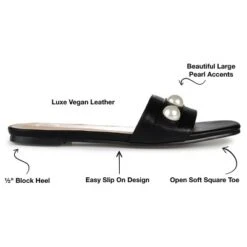 Journee Collection Womens Leonie Slide Flat Sandals -Journee Collection GUEST 806d9910 3bc1 4278 ae01 b052045ccece
