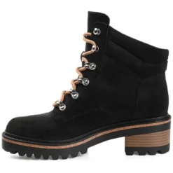 Journee Collection Womens Nyia Tru Comfort Foam Lace Up Stacked Heel Booties