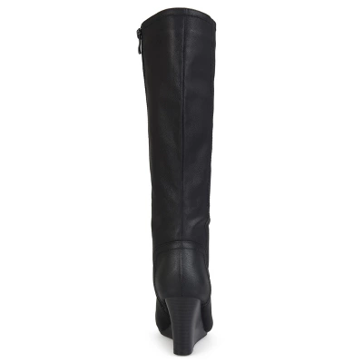 Journee Collection Womens Langly Wedge Knee High Boots 4 Journee Collection Womens Langly Wedge Knee High Boots - Image 2