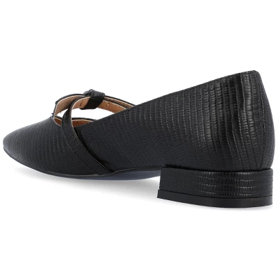 Journee Collection Womens Cait Textured Material Slip On Mary Jane Flats 8 Journee Collection Womens Cait Textured Material Slip On Mary Jane Flats - Image 6