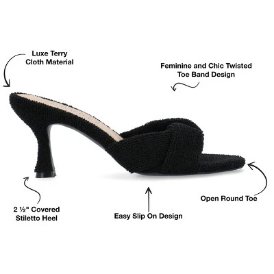 Journee Collection Womens Mannon Soft Terry Cloth Slip On Open Toe Pumps 9 Journee Collection Womens Mannon Soft Terry Cloth Slip On Open Toe Pumps - Image 7