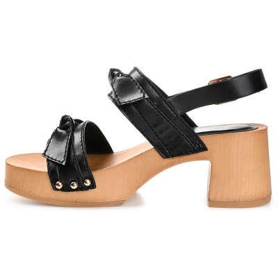 Journee Collection Womens Tia Double Bow Accent Clog Sandals 3 Journee Collection Womens Tia Double Bow Accent Clog Sandals