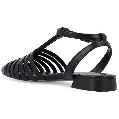 Journee Collection Womens Alivia Ankle Strap Block Heel Pointed Toe Flats 8 Journee Collection Womens Alivia Ankle Strap Block Heel Pointed Toe Flats - Image 6