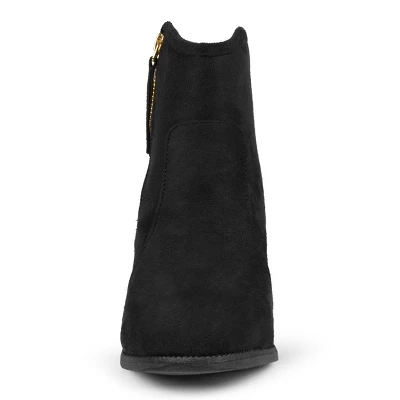 Journee Collection Womens Link Outside Zip Stacked Heel Booties 7 Journee Collection Womens Link Outside Zip Stacked Heel Booties - Image 5