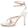 Journee Collection Womens Waverlee Open Toe High Stiletto Pumps White 10