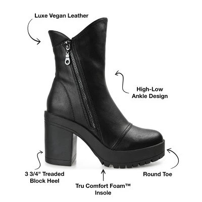 Journee Collection Womens Jaquie Round Toe Platform High Ankle Booties 9 Journee Collection Womens Jaquie Round Toe Platform High Ankle Booties - Image 7