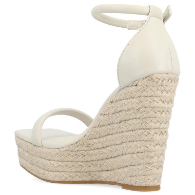 Journee Collection Womens Olesia Tru Comfort Foam Buckle Espadrille Wedge Sandals 8 Journee Collection Womens Olesia Tru Comfort Foam Buckle Espadrille Wedge Sandals - Image 6