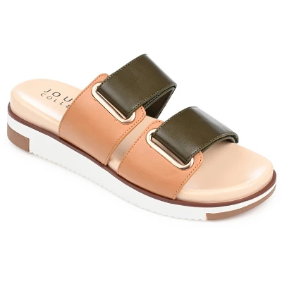 Journee Collection Womens Ashanti Slip On Slide Multi Strap Sandals 12 Journee Collection Womens Ashanti Slip On Slide Multi Strap Sandals - Image 10