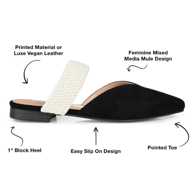 Journee Collection Womens Roxeene Slip On Pointed Toe Mules Flats 9 Journee Collection Womens Roxeene Slip On Pointed Toe Mules Flats - Image 7