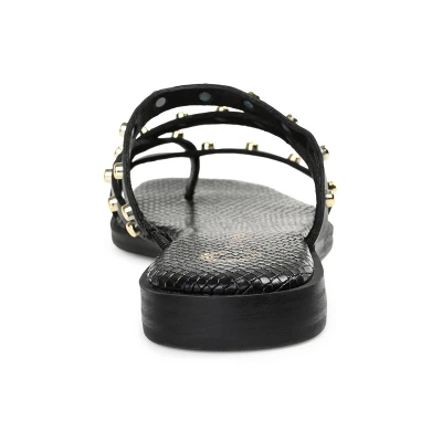 Journee Collection Womens Fanny Tru Comfort Foam Slide Low Block Heel Sandals 4 Journee Collection Womens Fanny Tru Comfort Foam Slide Low Block Heel Sandals - Image 2