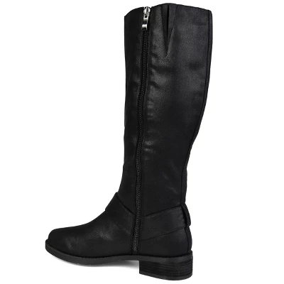 Journee Collection Womens Meg Stacked Heel Riding Boots 8 Journee Collection Womens Meg Stacked Heel Riding Boots - Image 6