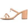 Journee Collection Womens Jessa Tru Comfort Foam Open Square Toe Block Heel Sandals Tan 10