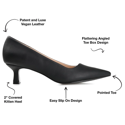Journee Collection Womens Celica Slip On Kitten Heel Pointed Toe Pumps 9 Journee Collection Womens Celica Slip On Kitten Heel Pointed Toe Pumps - Image 7