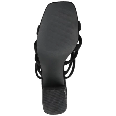 Journee Collection Womens Sevyn Open Square Toe Block Heel Sandals Black 9 6 Journee Collection Womens Sevyn Open Square Toe Block Heel Sandals Black 9 - Image 4