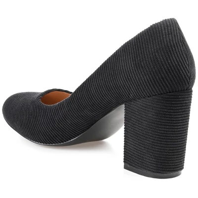 Journee Collection Womens Fai Round Toe Mid Block Heel Pumps 8 Journee Collection Womens Fai Round Toe Mid Block Heel Pumps - Image 6