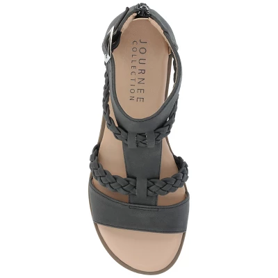 Journee Collection Womens Florence Tru Comfort Foam Gladiator Flat Sandals 5 Journee Collection Womens Florence Tru Comfort Foam Gladiator Flat Sandals - Image 3