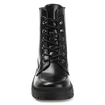 Journee Collection Womens Hallam Round Toe Block Heel Hiker Booties 7 Journee Collection Womens Hallam Round Toe Block Heel Hiker Booties - Image 5