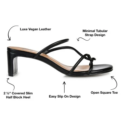 Journee Collection Womens Rianne Open Square Toe Half Block Heel Sandals 9 Journee Collection Womens Rianne Open Square Toe Half Block Heel Sandals - Image 7