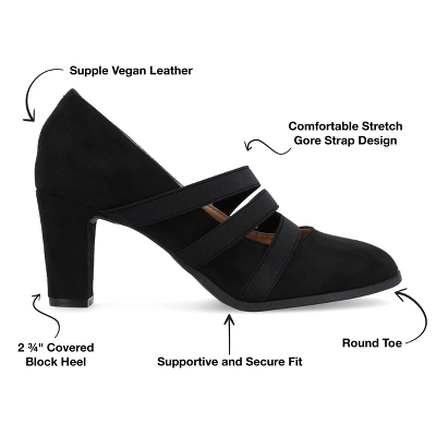 Journee Collection Womens Loren Comfort Insole Wide Width Round Toe Mid Block Heel Pumps 9 Journee Collection Womens Loren Comfort Insole Wide Width Round Toe Mid Block Heel Pumps - Image 7