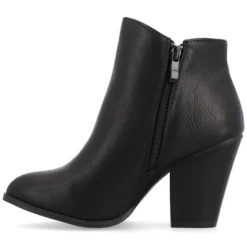 Journee Collection Womens Vally Inside Zip Stacked Heel Booties