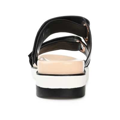 Journee Collection Womens Ashanti Slip On Slide Multi Strap Sandals 4 Journee Collection Womens Ashanti Slip On Slide Multi Strap Sandals - Image 2