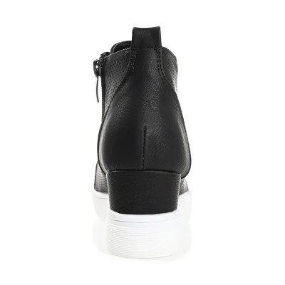 Journee Collection Womens Clara Round Toe Inside Zip Wedge Sneakers 4 Journee Collection Womens Clara Round Toe Inside Zip Wedge Sneakers - Image 2