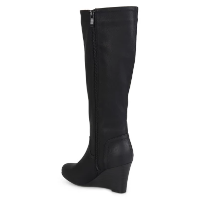 Journee Collection Womens Langly Wedge Knee High Boots 8 Journee Collection Womens Langly Wedge Knee High Boots - Image 6
