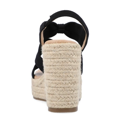 Journee Collection Womens Santorynn Tru Comfort Foam Sling Back Espadrille Platform Wedge Sandals 4 Journee Collection Womens Santorynn Tru Comfort Foam Sling Back Espadrille Platform Wedge Sandals - Image 2